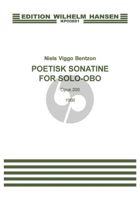 Bentzon Poetisk Sonatine Op. 200 Oboe solo