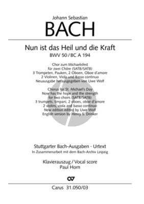 Kantate BWV 50 Nun ist das Heil und die Kraft 2 Chöre-Orch. KA