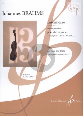 Intermezzo Op.117 No.1 (transcr. Claude Ducrocq)