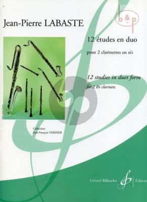 Labaste 12 Etudes en Duo 2 Clarinettes [Bb]) (Collection J.F.Verdier)