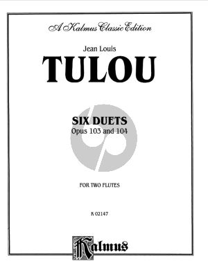 Toulou 6 Duets Op.103 and Op.104 for 2 Flutes (Kalmus)