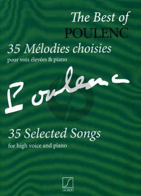 Poulenc The Best of  Poulenc 35 Selected Songs High Voice and Piano
