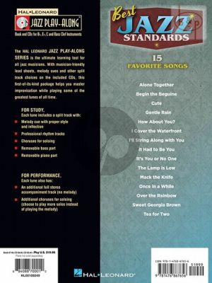 Best Jazz Standards (15 Favorite Songs) (Jazz Play-Along Series Vol.169)