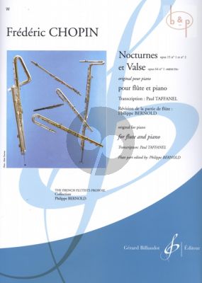 Nocturnes Op.15 No.1 - 2 et Valse Op.64 No.1 (Flute-Piano) (arr. Paul Taffanel) (edited by Philippe Bernold)