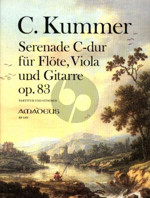 Kummer Serenade C-dur Op.83 for Flute, Viola and Guitar Score and Parts (edited by Bernhard Pauler)