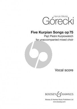 Gorecki 5 Kurpian Songs SATB a Cappella
