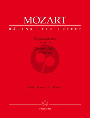 Mozart Konzertarien - Concert Arias Soprano with Piano red. (edited by Christian Beyer and Thomas Seedorf) (Barenreiter-Urtext)