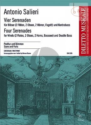 4 Serenades (2 Fl.- 2 Ob.- 2 Hrns.[C]-Bsn- Violone[Bass]) (Score/Parts)