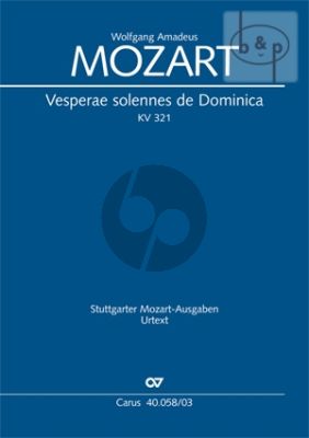 Vesperae solennes de Domenica KV 321 Soli-Chor-Orchester-Orgel Klavierauszug