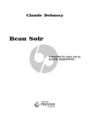 Debussy Beau Soir piano solo