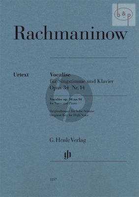 Vocalise Op.34 No.14 (High Voice-Piano)