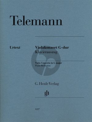 Telemann Concerto G-major TWV 51:G9 for Viola and Orchestra Edition for Viola and Piano (edited by Phillip Schmidt) (Henle-Urtext)