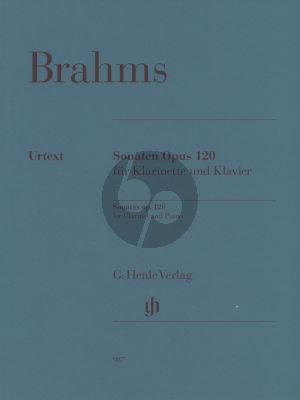 Brahms 2 Sonaten Op.120 (Clarinet Version) (edited by Egon Voss and Johannes Behr)