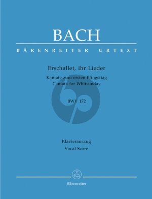 Bach J.S. Kantate BWV 172 Erschallet, ihr Lieder (C-Dur) Vocal Score (Kantate zum ersten Pfinngsttag) (German)