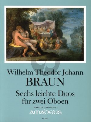 Braun 6 leichte Duos Op.1 (2 Oboes) 2 Playing Scores (edited by Yvonne Morgan)