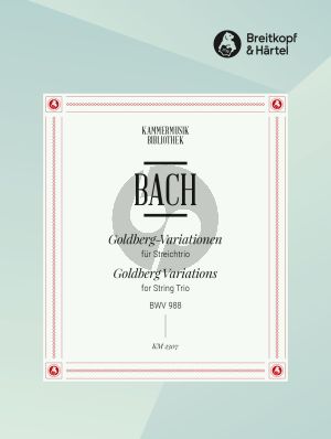 Bach Goldberg Variationen BWV 988 Vi.-Va.-Vc. (Score/Parts) (arr. Annette Bartholdy)