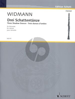 Widmann 3 Schattentanze (3 Shadow Dances) for Clarinet in Bb or A Solo