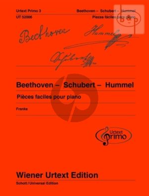 Pieces Faciles pour Piano avec conseils d'exercice par Beethoven-Schubert et Hummel