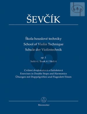 School of Violin Technique Op.1 Vol.4 Exercises in Double Stops and Harmonics