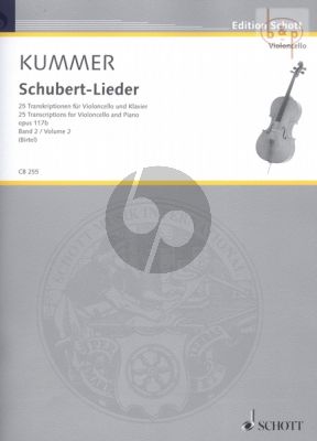 Schubert-Lieder Op. 117b Vol. 2 - 25 Transcriptions fur Violoncello und Klavier