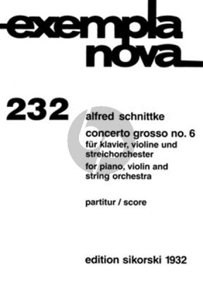 Schnittke Concerto Grosso No.6 for Piano, Violin and String Orchestra Study Score