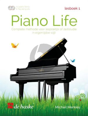 Merkies Piano Life Lesboek 1 (Complete methode voor lespraktijk of zelfstudie in eigentijdse stijl) (Bk- 2 CD's)