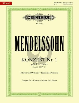 Mendelssohn Concerto No. 1 G-major Op. 25 Piano and Orchestra (red. for 2 Piano's) (edited by Klaus Burmeister)