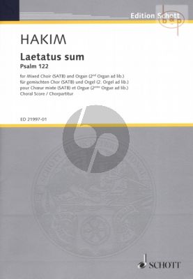 Laetatus sum (Psalm 122) (SATB-Organ) (2nd Organ ad lib.)