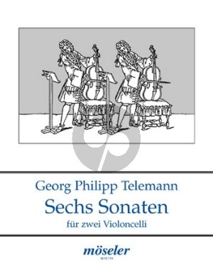 Telemann 6 Sonaten 2 Violoncellos (arr. Erwin Gruetzbach) (orig. 2 Flöten oder Violinen)