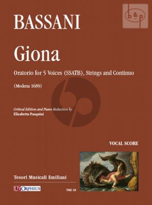 Giona (Oratorio) (SSATB-Strings-Bc) (Vocal Score)