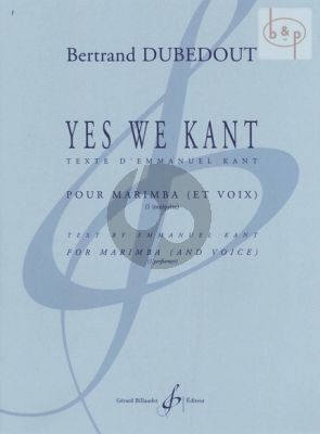 Yes we kant (Texte de d'Emmanuel Kant) (Marimba)