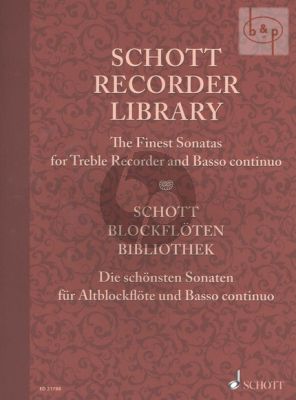 Die Schonsten Sonaten (The Finest Sonatas) Altblockflöte und Bc