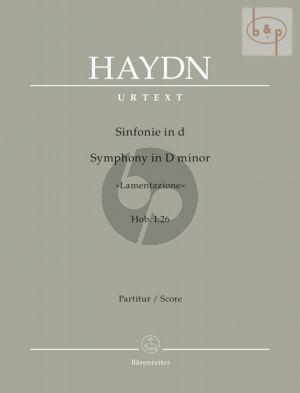 Symphony d-minor No.26 Hob.I:26 (Lamentazione) (Orch.) (Full Score)