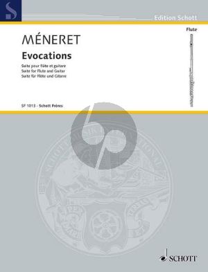 Meneret Evocations (Suite) Flute and Guitar (Flute-Guitar) (interm.level)