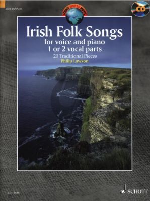 Album Irish Folk Songs - 20 Traditional Pieces for Voice(s) and Piano (1 - 2 Vocal Parts) Book with Cd (edited by Philip Lawson)