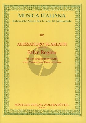 Scarlatti Salve Regina d-minor SATB- 2 Violins and Bc Score (Edited by Lajos Rovatkay) (Lateinisch)