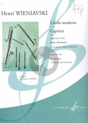 L'Ecole Moderne Op.10 and Caprices Op.18 (orig. Violin) for Clarinet (transcr. by Julian Paprocki)