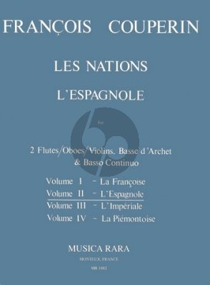 Couperin Les Nations Vol.2 L'Espagnole (2 Flutes[Oboes/Violins)-Bc)