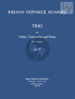 Hummel Trio F-major Op.22 Violin-Violoncello-Piano