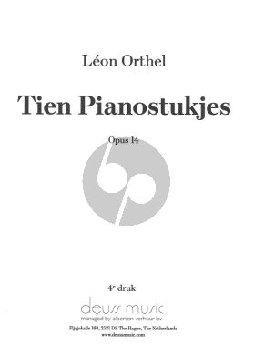 10 Pianostukjes Op.14 Piano solo