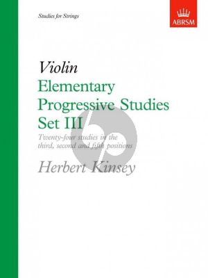 Kinsey Elementary Progressive Studies Set 3 (24 Studies in the third-second and fifth positions)