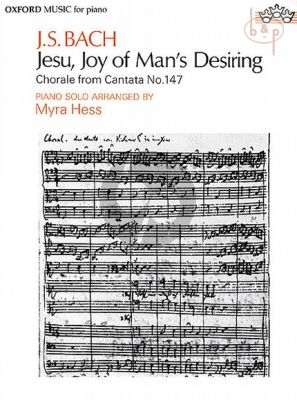 Jesu Joy of Man's Desiring (Chorale from Cantata No.147) Piano Solo