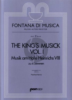 Album King's Musick Vol.1 - Musik am Hofe Heinrichs VIII zu 4 Blockfloten (ATTB)) (oder andere Melodie Instrumente) (Herausgegeben Manfred Harras)