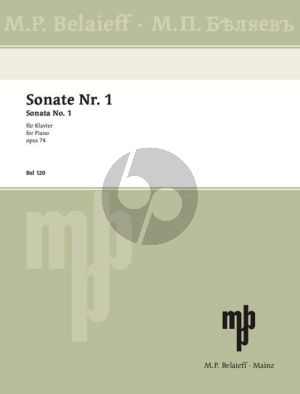 Glazunov Sonata No.1 B-flat minor Op.74 Piano solo