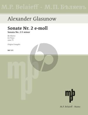 Glazunov Sonata No.2 e-minor Op.75 Piano solo