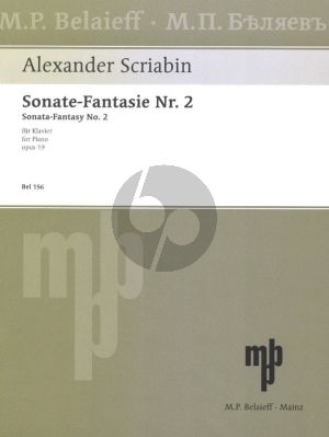 Scriabin Fantasie-Sonate No.2 gis-Moll Op. 19 Klavier (1897)