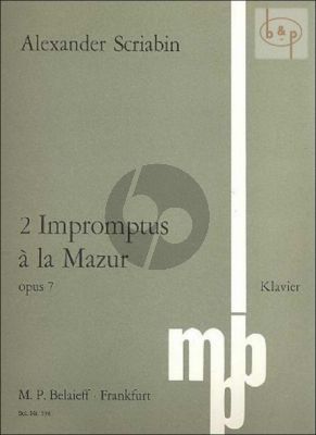 Scriabin 2 Impromptus en la Mazur Op.7 Piano solo