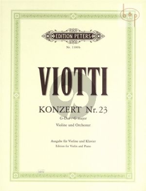 Konzert No.23 G-dur fur Violine und Klavier