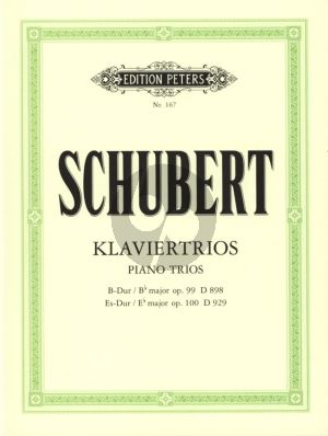 Schubert Klaviertrios Op.99 D.898 & 100 D.929 fur Violine,Violoncello und Klavier