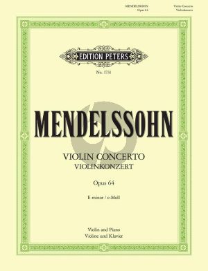 Mendelssohn Konzert e-moll Op.64 Violine und Orchester (Klavierauszug) (Igor Oistrach)